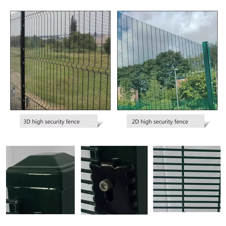 galvanized Prison Fence Panels Iron And Steel 358 anti climb  high security Mesh Fence