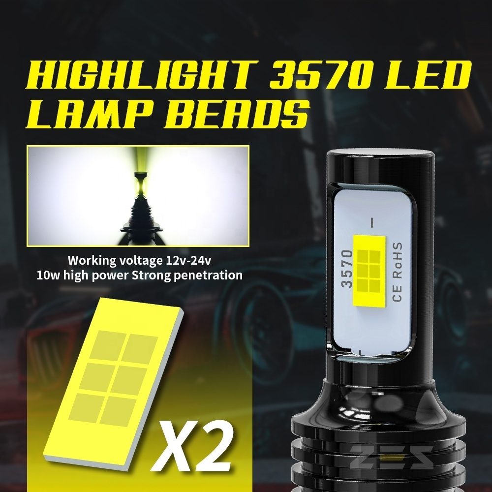 ZES AF06 3570 Chips 10W 9006 H1 H3 H4 H6 H7 H16 880 9005 9006 Super Bright H7 LED Headlight Bulb Auto Lighting Systems