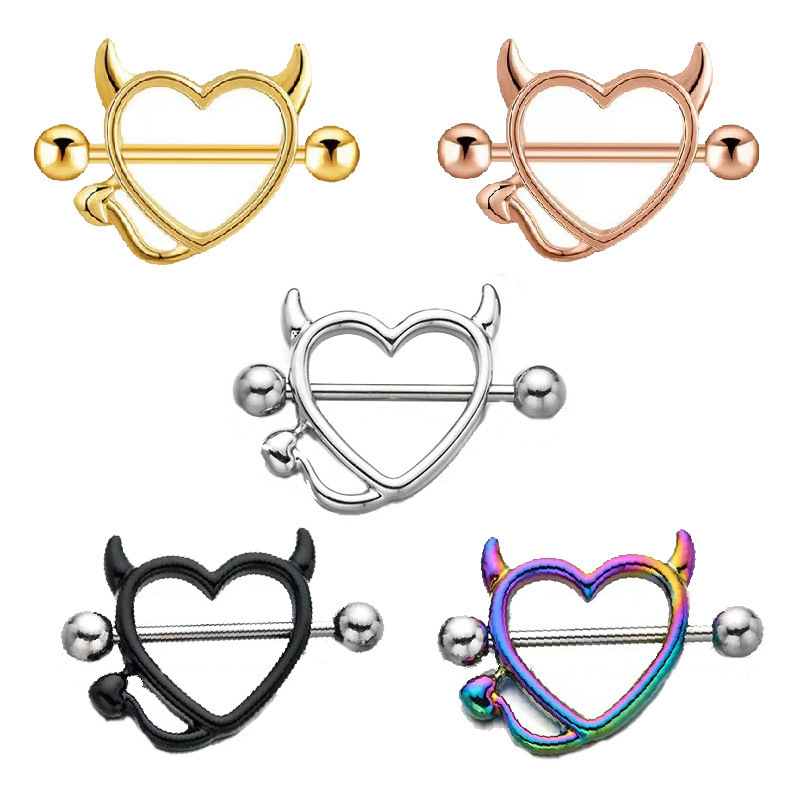 ZESEN Newest style stainless steel nipple piercing jewelry vibrating nipple piercing body jewelry non piercing sexy nipple ring