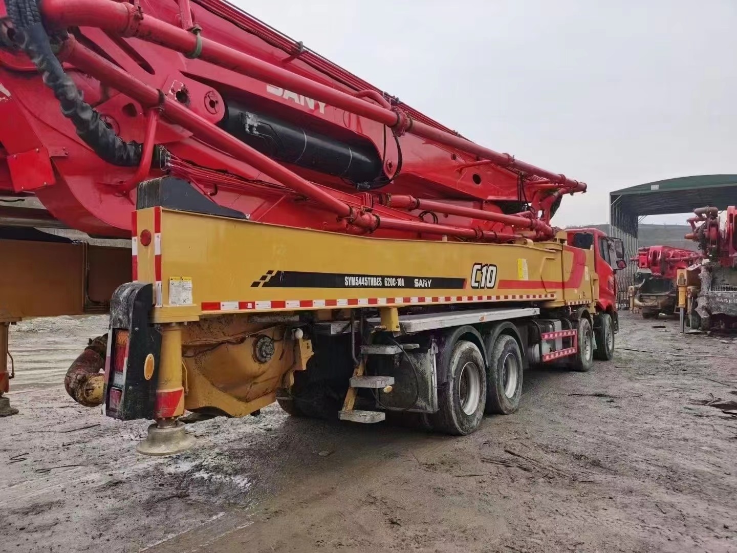 Used concrete pump truck second hand SANY SYM5445THBES 620C10 60m cement pump truck