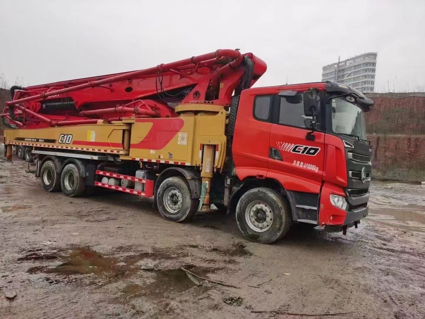 Used concrete pump truck second hand SANY SYM5445THBES 620C10 60m cement pump truck