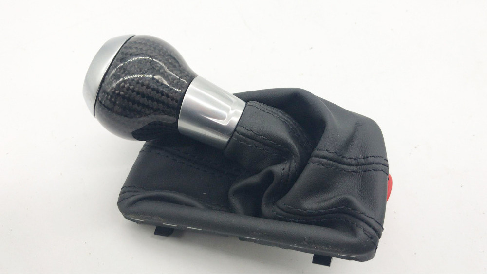 Carbon Fiber Shift Knob Stronic Gear Shift Knob Shift Lever Handball with Dust Cover for Audi* A4 A5 A6 Q3 Q5 Q7