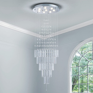 Raindrop Chandelier 8-Lights Crystal Chandelier K9 Crystal Chandelier Pendant Light Fixture Flush Mount Ceiling Light Fixture