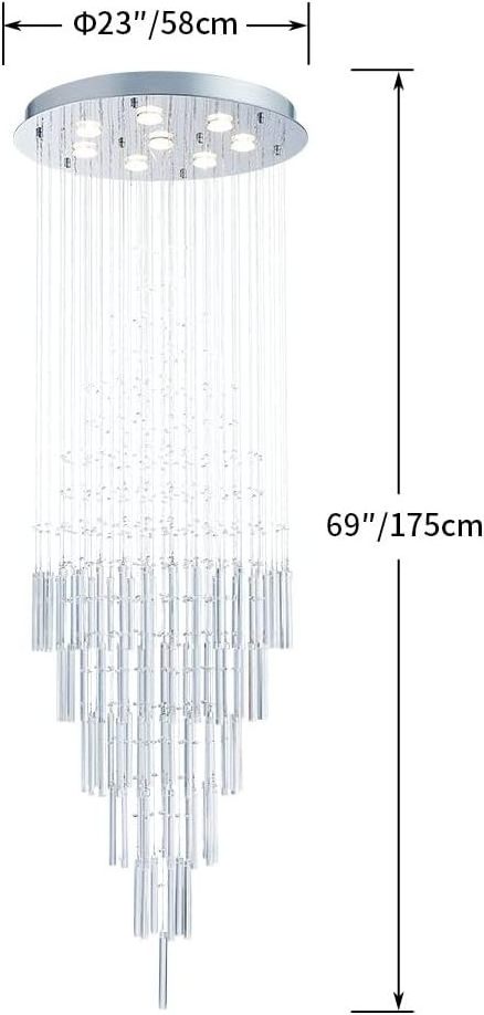 Raindrop Chandelier 8-Lights Crystal Chandelier K9 Crystal Chandelier Pendant Light Fixture Flush Mount Ceiling Light Fixture