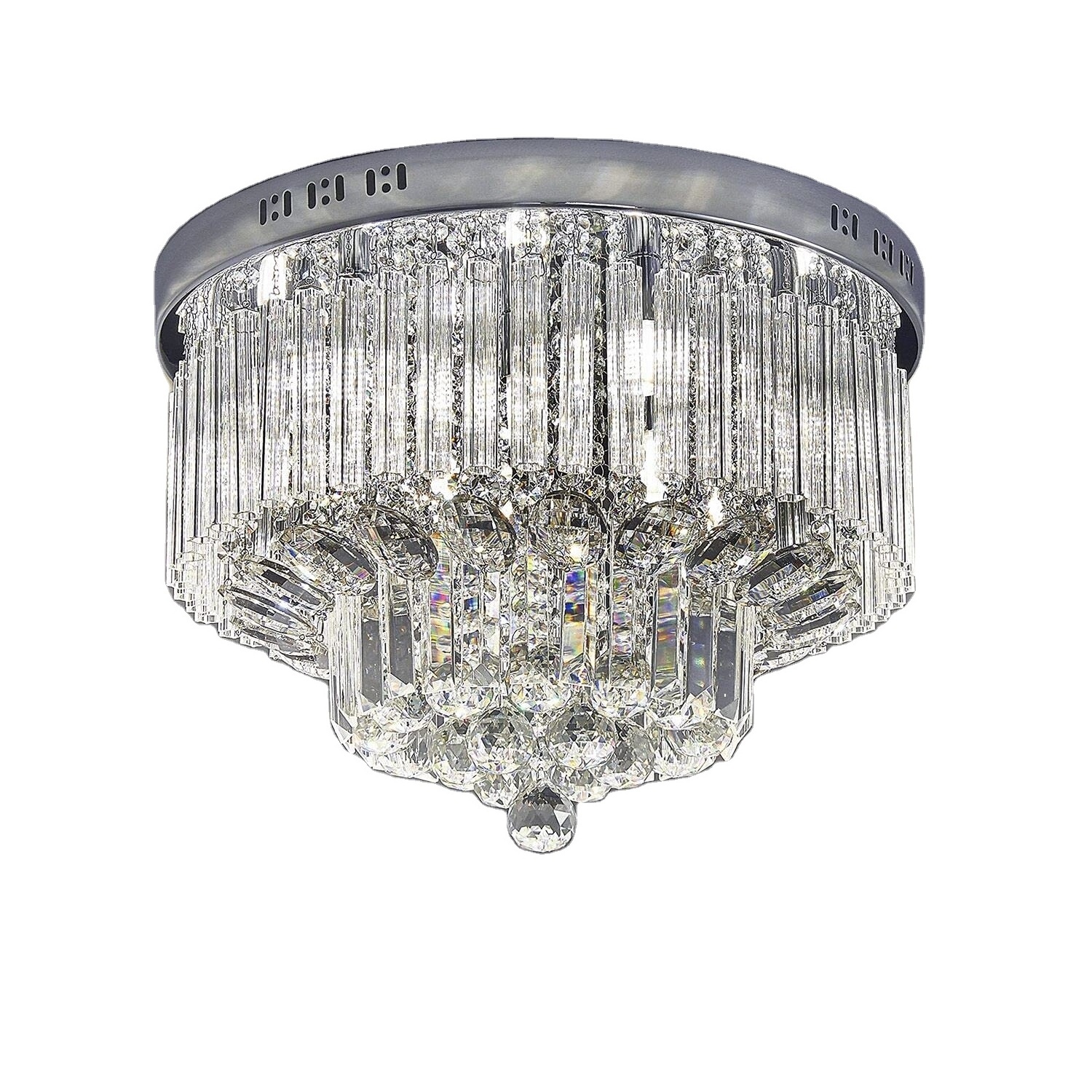 9 G9 Bulbs Required H12 X D18 Saint Mossi Chandelier Modern K9 Crystal Raindrop Chandelier Lighting Flush Mount