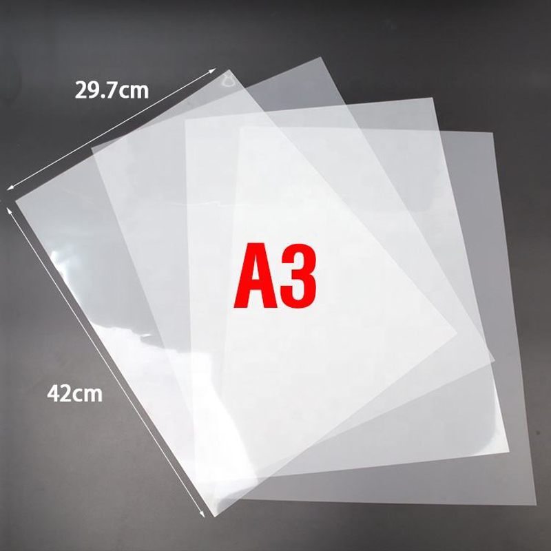 Free sample China supplier A4 A3 size sublimation PET transfer film custom logo DTF heat transfer printing paper for t-shirt