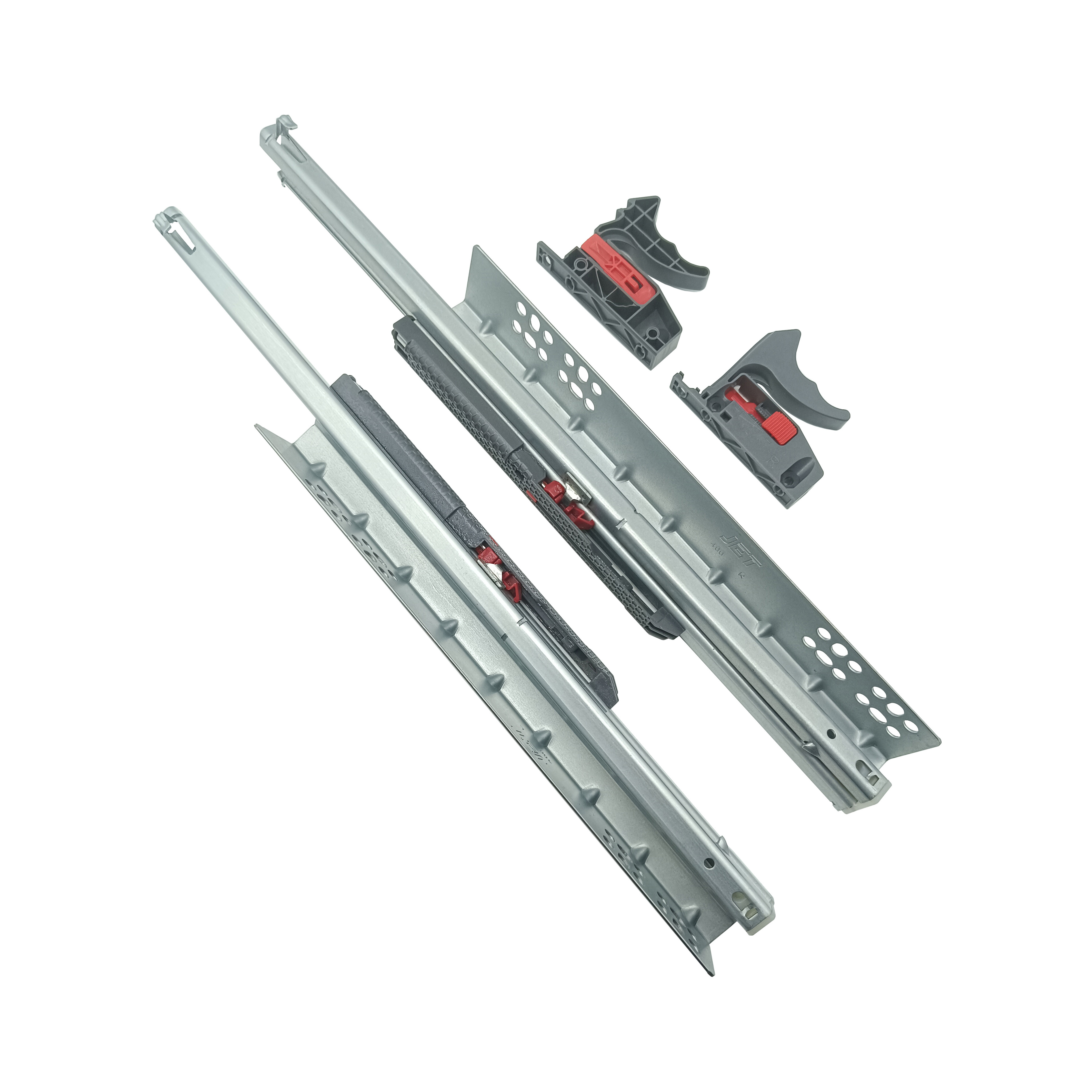 OEM Full Extension Telescopic Channel Undermount Concealed Ball Bearing Drawer Slide Guides Flush-mounted Rails Lock Soft Closer