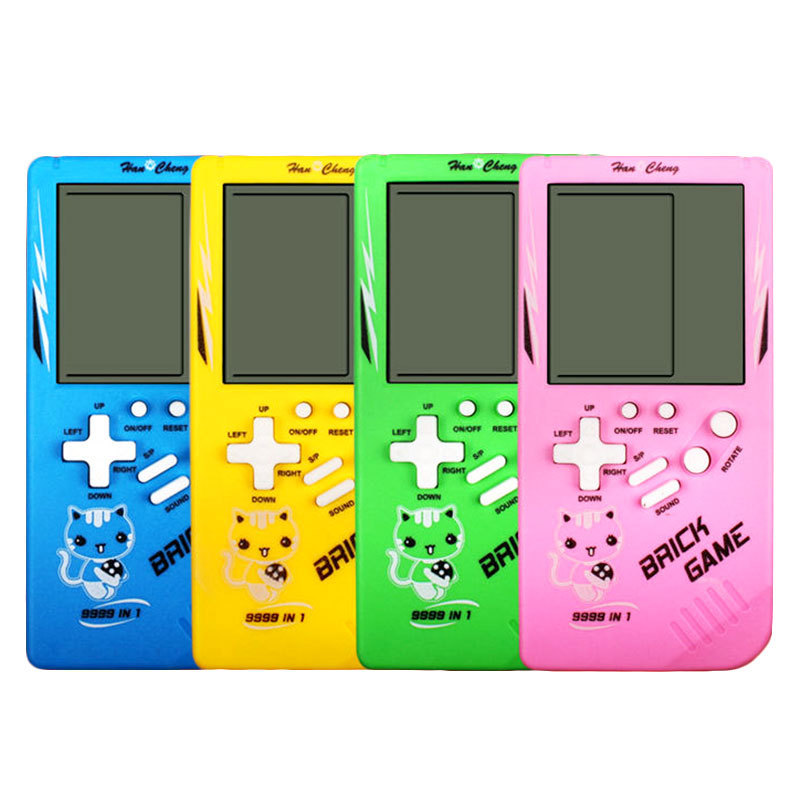 Cheap Price Classic Handheld Game Console Russian Blocks Game Brick Retro Console Educational Toys Game Player