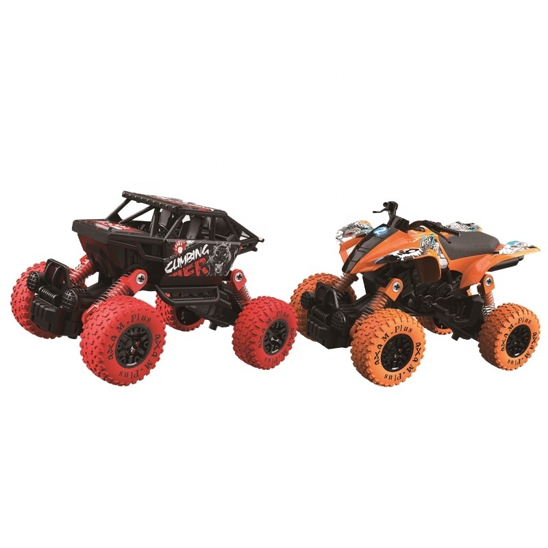 Hot selling wholesale car toy high-speed four-wheel pull back alloy off-road vehicle 6 mixed colorful model cars