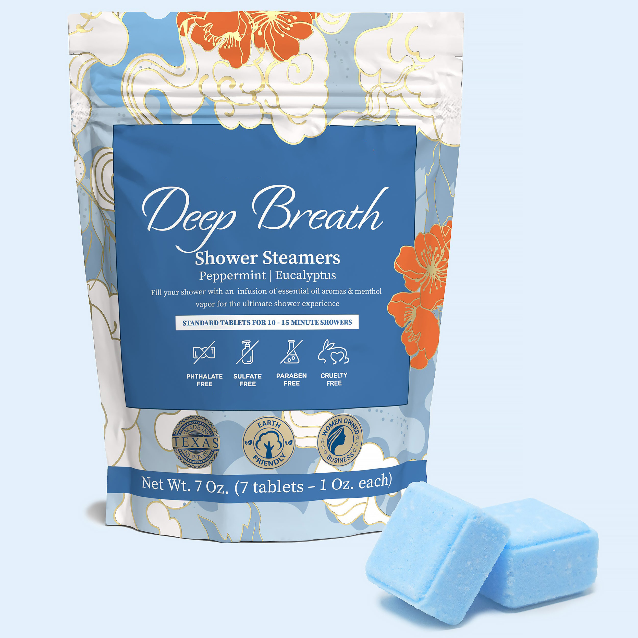 Stress Relief and Deep Breathing Spa-Quality Cubes Steamers Shower Fizzies with Natural Ingredients