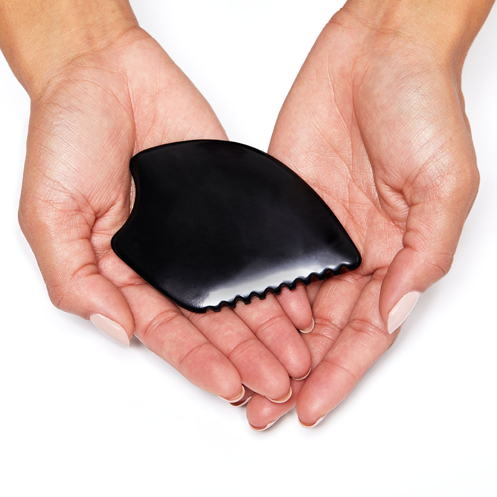 Gua Sha Scraping Black Bian Stone Scraping Massage of Face Body Wildling GuaSha Massage Tool