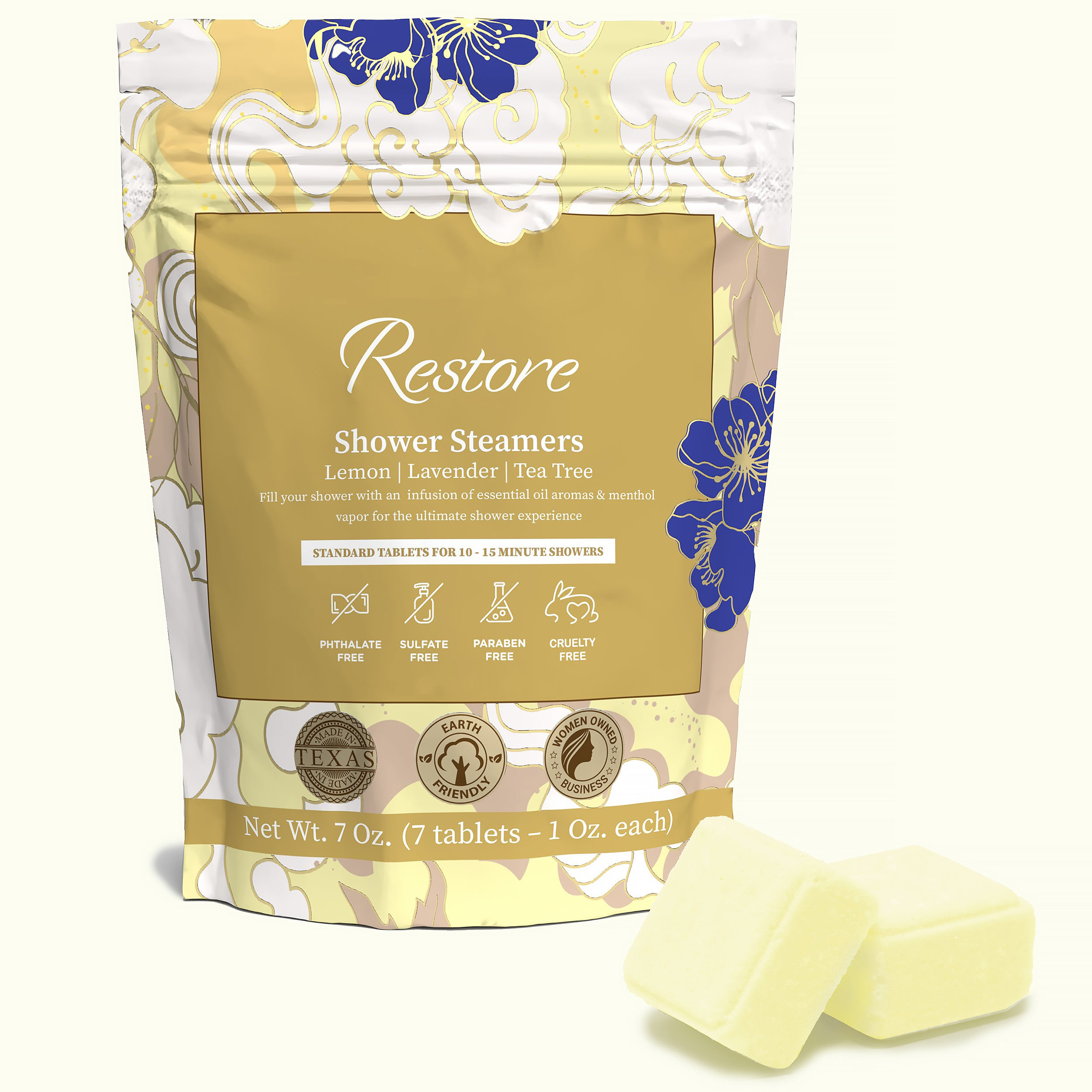 Stress Relief and Deep Breathing Spa-Quality Cubes Steamers Shower Fizzies with Natural Ingredients