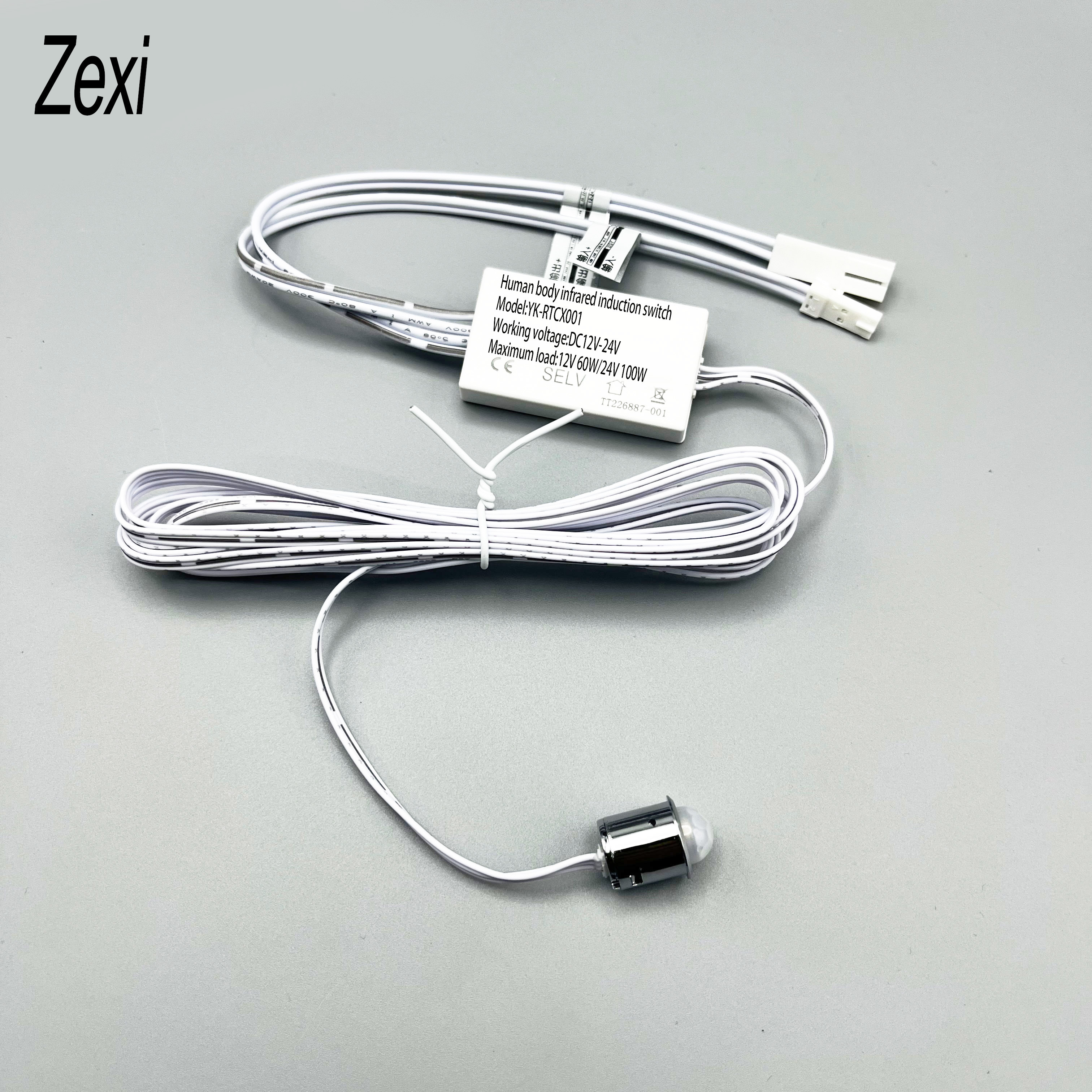 DC 12V 24V Mini Wired Pir Infrared Motion Automatic Surface Human Sensor Detector Switch For Led Cabinet Light