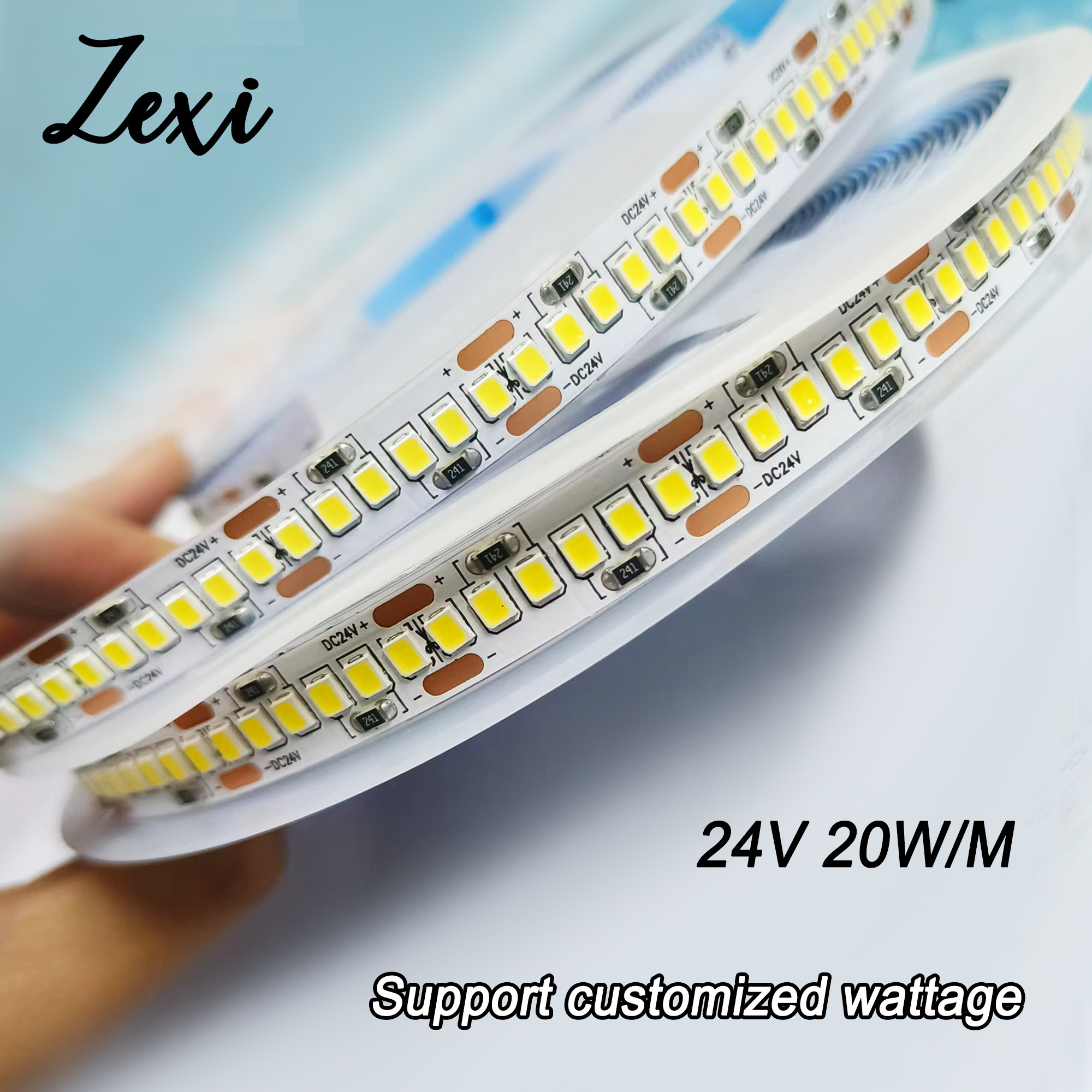 SMD2835 240led Tira Led Strip 12V SMD 2835 10MM 24V 3000K 6500K 4000K 12000K Light 240 Led Strip Per Meter 20W 25W 15W