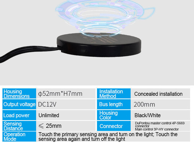 12V 24V ON/OFF Electronic IR Touchless Infrared Inductive Proximity Motion Sensor Switch for Office Furniture Kitchen Cabinet