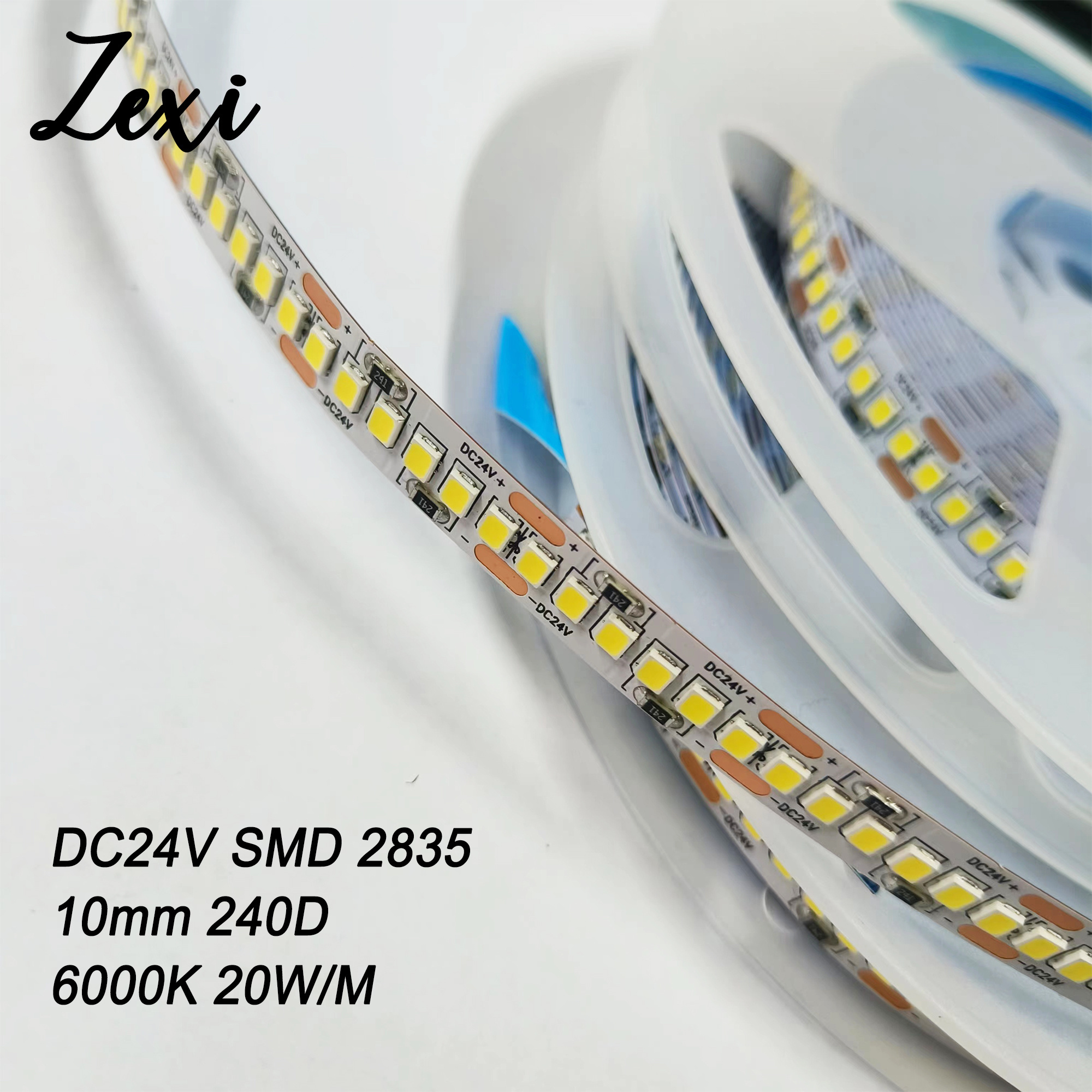 SMD2835 240led Tira Led Strip 12V SMD 2835 10MM 24V 3000K 6500K 4000K 12000K Light 240 Led Strip Per Meter 20W 25W 15W