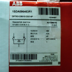 ABB Dual Power Automatic Transfer Switch DPT63-CB010 C63 4P