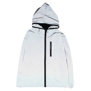 Flash Reflective Jackets 2022  Night Glowing Men and Women Windbreaker with Hooded Jacket