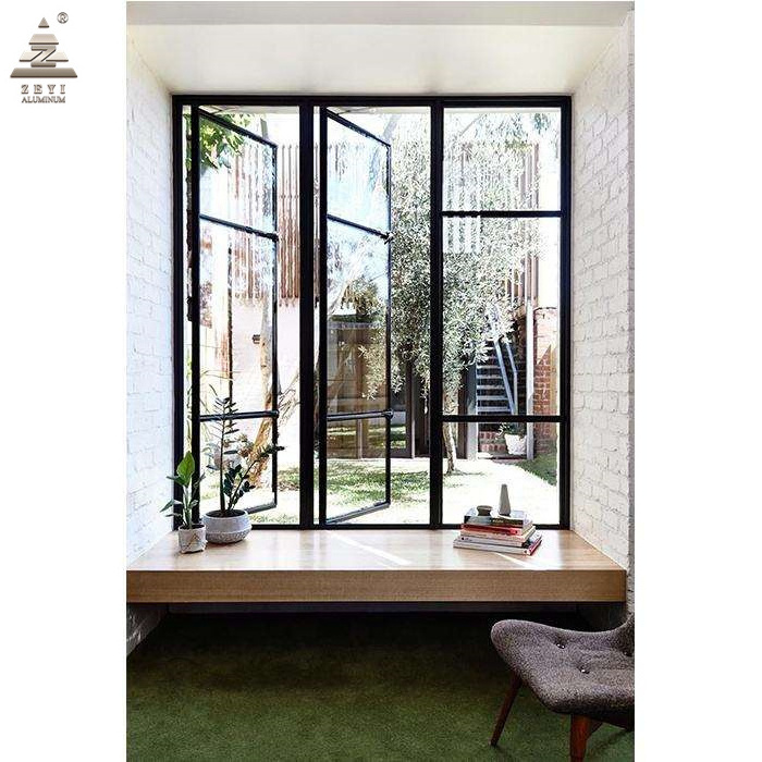 Steel aluminium cheap french casement storm windows open inside casement window push and pull swing windows