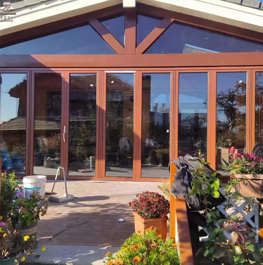 Aluminum thermal break exterior patio fold door aluminum bi fold doors