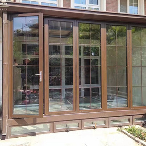 Aluminum thermal break exterior patio fold door aluminum bi fold doors