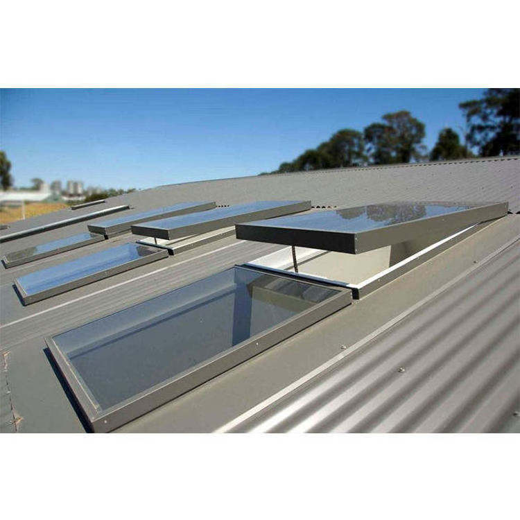 Customized Roof Skylight Insulating Double Glass Top Flat Roof Tempered Glass Ventilation Aluminium Loft Skylight Windows