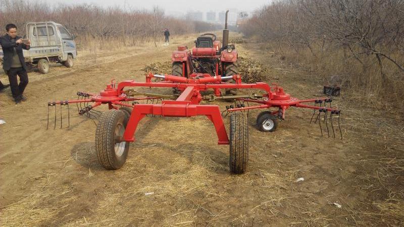 tractor pto driven 5m 9LXDX -5 double rotary hay rake for sale