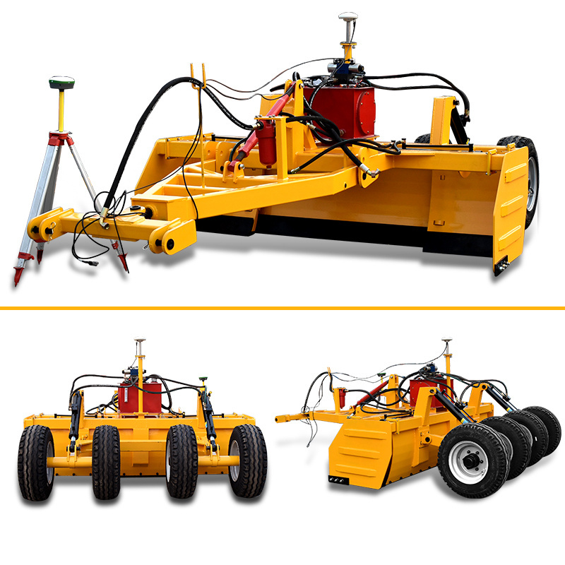 China Manufactory Agricultural Land Grader Machine Tractor Traction Laser Land Leveler For Sale