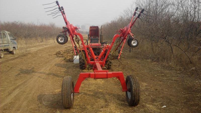 tractor pto driven 5m 9LXDX -5 double rotary hay rake for sale