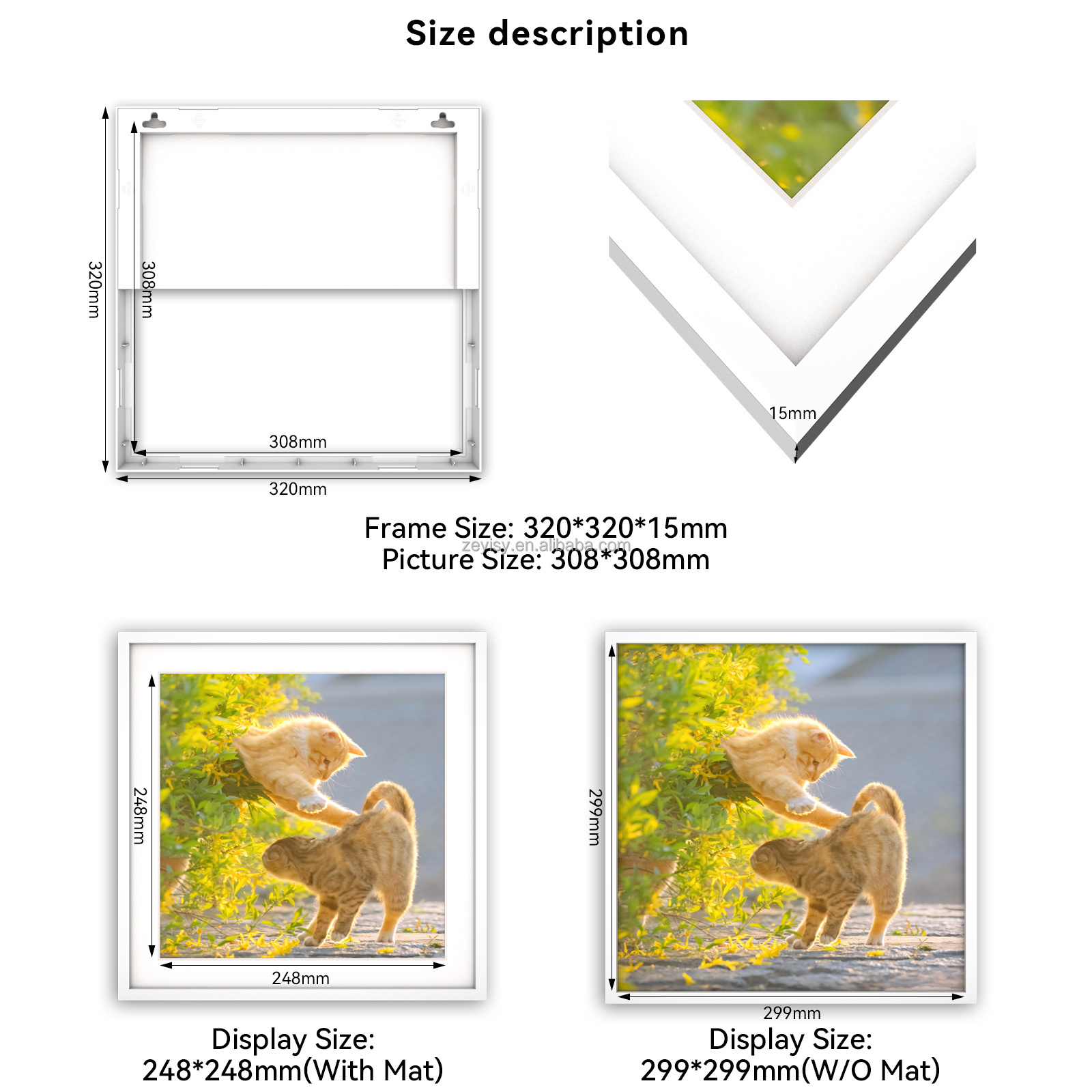 9 Pcs of 12x12 Picture Tiles | Mix Tiles Picture Frames Stick on Wall | Photo Tiles Peel and Stick Picture Frame Set Wall Photo