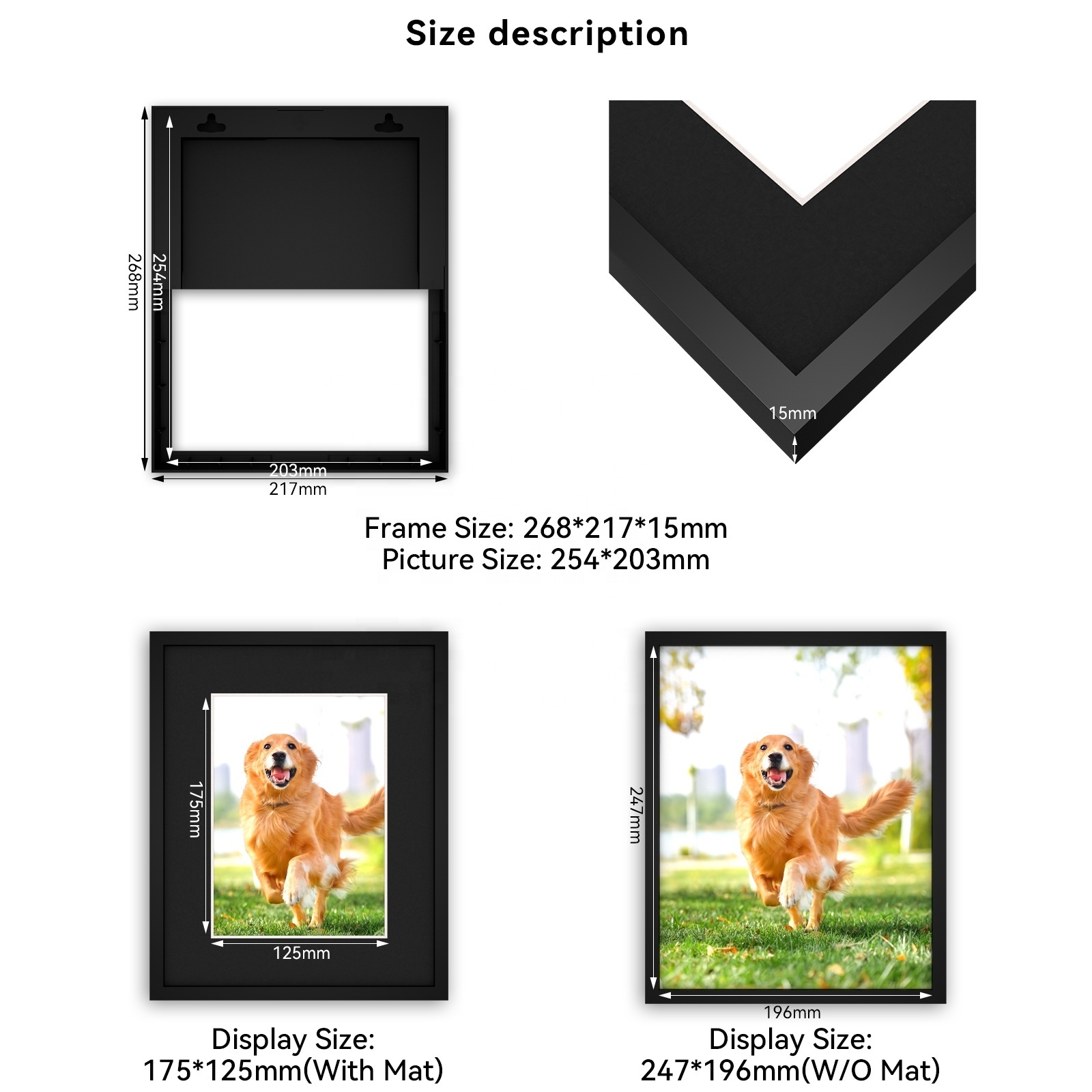 9 Pcs of 8x10 Picture Tiles | Mix Tiles Picture Frames Stick on Wall | Photo Tiles Peel and Stick Picture Frame Set Wall Photo