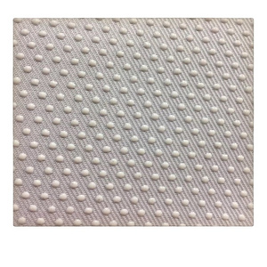 Polyester microfiber peach skin mattress polka dot dots anti slip white color non slip fabric