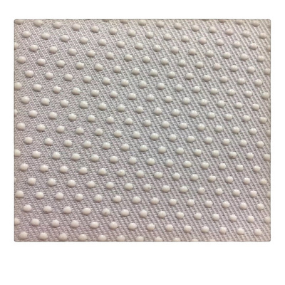 Polyester microfiber peach skin mattress polka dot dots anti slip white color non slip fabric