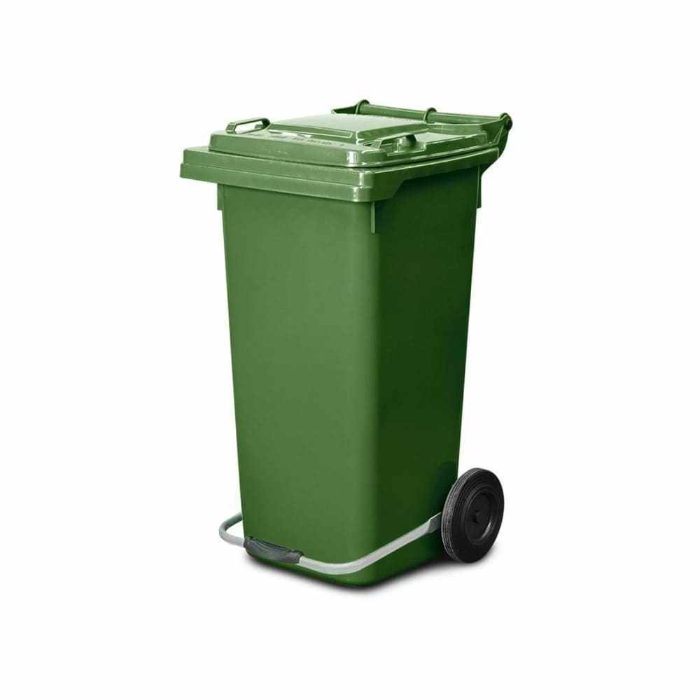 120L Plastic Waste Bin with Pedal and Wheelie Outdoor Bin For Wholesale Cheap Price from Factory Mobile Garbage Bin Waste