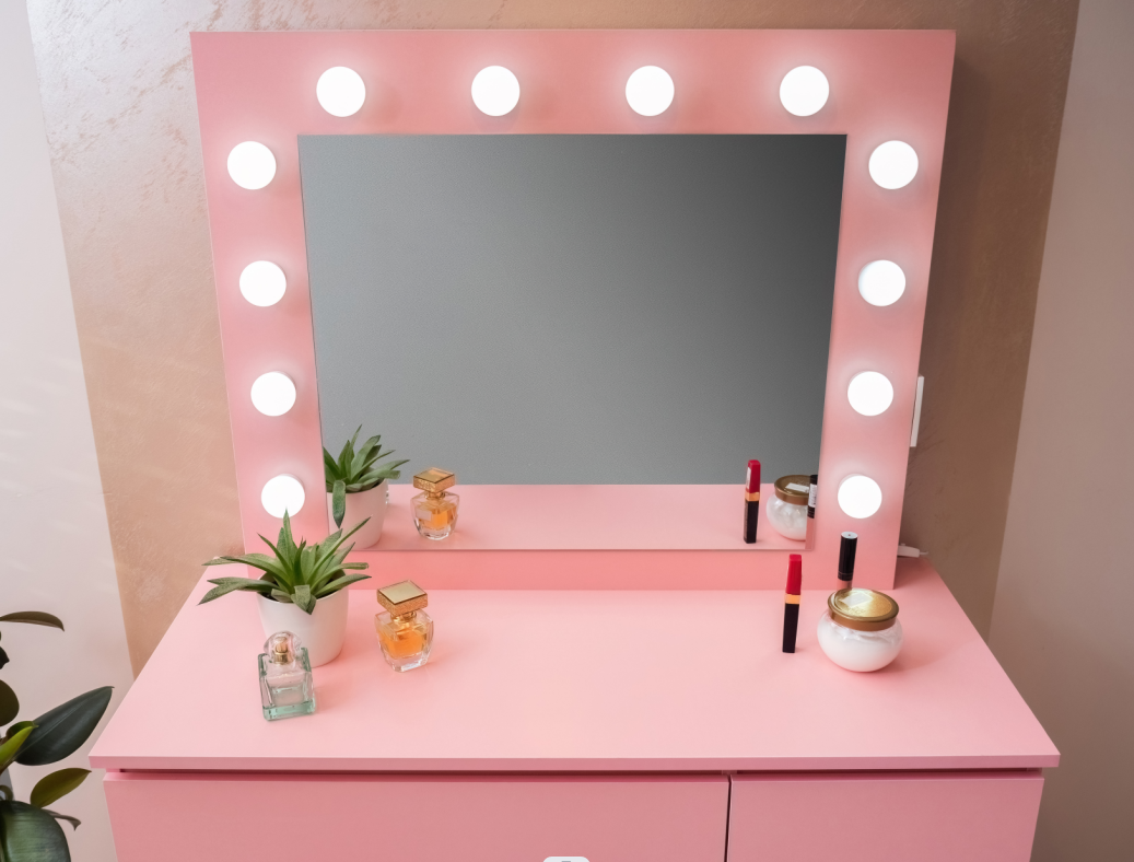 Artiss Dressing Table Set Stool 12 Led Bulbs White Dressing Table LED Makeup Mirror Stool Set 12 Bulbs Vanity Desk White