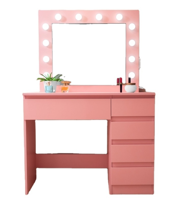 Artiss Dressing Table Set Stool 12 Led Bulbs White Dressing Table LED Makeup Mirror Stool Set 12 Bulbs Vanity Desk White