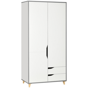 Modern style Hot sale  2-Door Freestanding Wardrobe - White