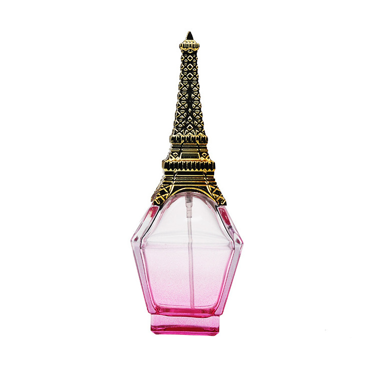 Luxury 100ml empty eiffel tower fragance perfume glass bottles with mist sprayer