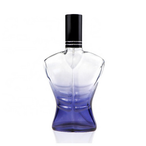 Man Body Perfume Empty Bottle Glass Bottle 100 ml  Dark Blue Muscle Male Body Perfume Bottles