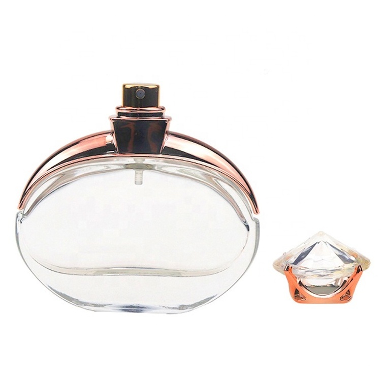 Clear Round Perfume Bottle 30ml Diamond Ring Shape Spray Perfume Bottles