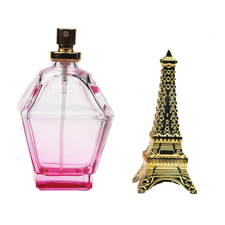 Luxury 100ml empty eiffel tower fragance perfume glass bottles with mist sprayer