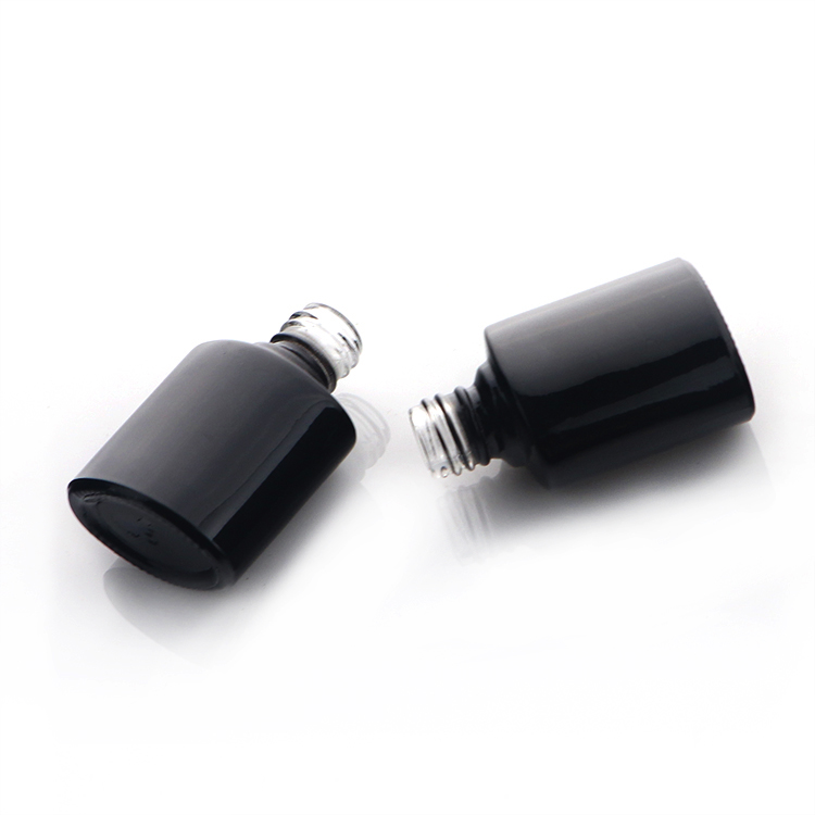 Free sample 5ml  8ml  10ml 15ml  surface painting  matte black empty glass Oval Primer nail polish bottle with brush