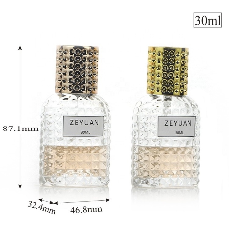 Embossed  30ml 50ml 100ml Glass Pineapple Shape Spray  Perfume Bottle With  Cap In Stock OEM