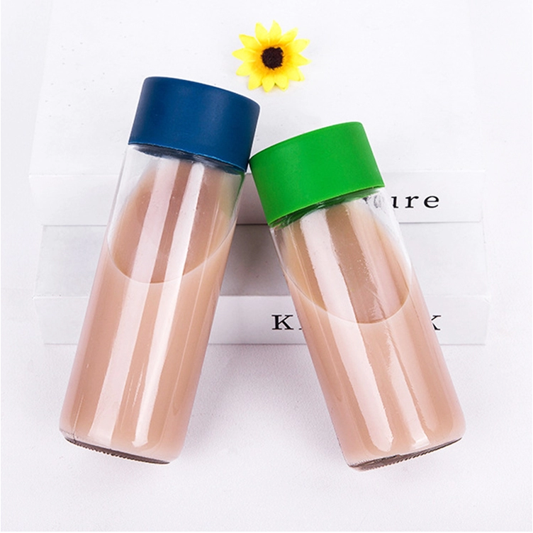 250ml 300ml 350ml 400ml 500ml 750ml Transparent Screw Lid High Borosilicate Voss Water Glass Bottle For Juice Milk