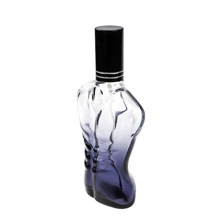 Man Body Perfume Empty Bottle Glass Bottle 100 ml  Dark Blue Muscle Male Body Perfume Bottles