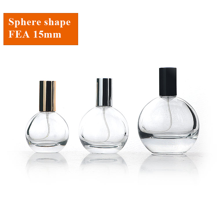 Wholesale Sphere Shape 30ml Perfume Bottle 50ml 75ml Parfum Bottles With Crimpless  Atomizer And Aluminium Cap