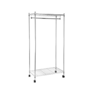 4 wheels durableAmazon Garment Hanging Rolling Rack with Top and Bottom