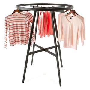 Customize made round metal hanging clothes display rack