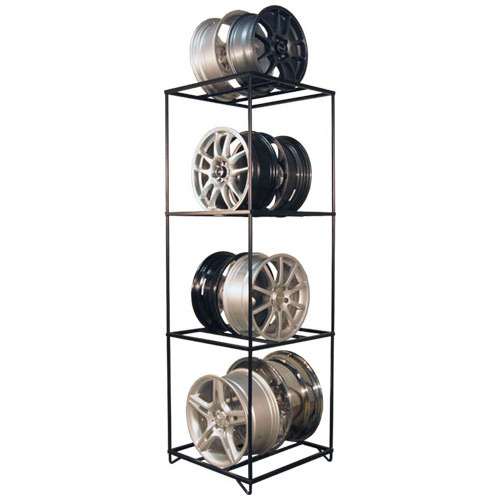 Heavy Duty 4 Layers Wheel Rim Display Stand Tyre Storage Racks