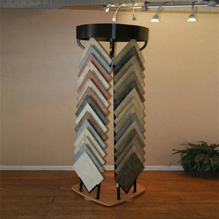 Showroom floor metal ceramics tiles display racks